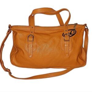 Onna  Ehrlich Orange Satchel Bag Crossbody Leather
